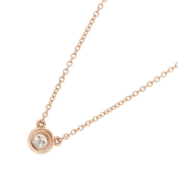 ティファニー ネックレス エルサ・ペレッティ バイザヤード シングル ダイヤモンド ペンダント ダイヤ 1P 約0.12ct Pt950プラチナ Tiffany&Co.