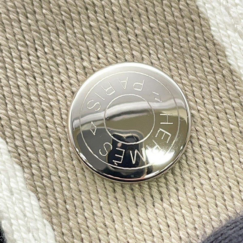 エルメス ポーチ ブリッド・ア・ブラックPM ベージュ/シルバー金具 キャンバス HERMES バッグ 小物入れ