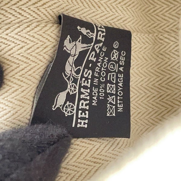 エルメス ポーチ ブリッド・ア・ブラックPM ベージュ/シルバー金具 キャンバス HERMES バッグ 小物入れ