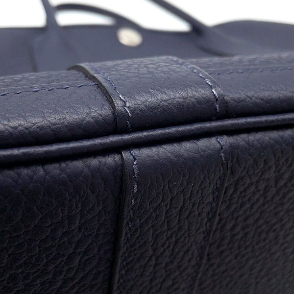 エルメス トートバッグ ガーデンパーティTPM ブルーニュイ/シルバー金具 ネゴンダ D刻印