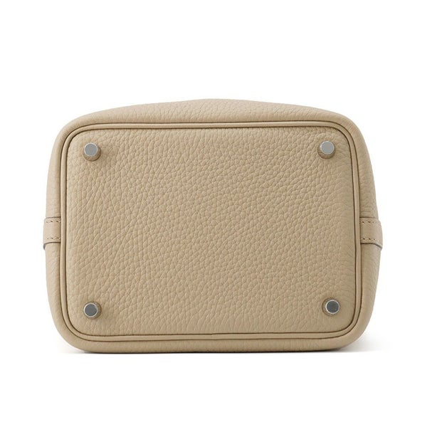 エルメス ハンドバッグ ピコタンロックPM ベージュマルファ/シルバー金具 トリヨンクレマンス K刻印