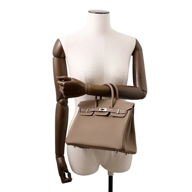 エルメス バーキン25 エトゥープ/シルバー金具 トゴ K刻印 HERMES Birkin ハンドバッグ