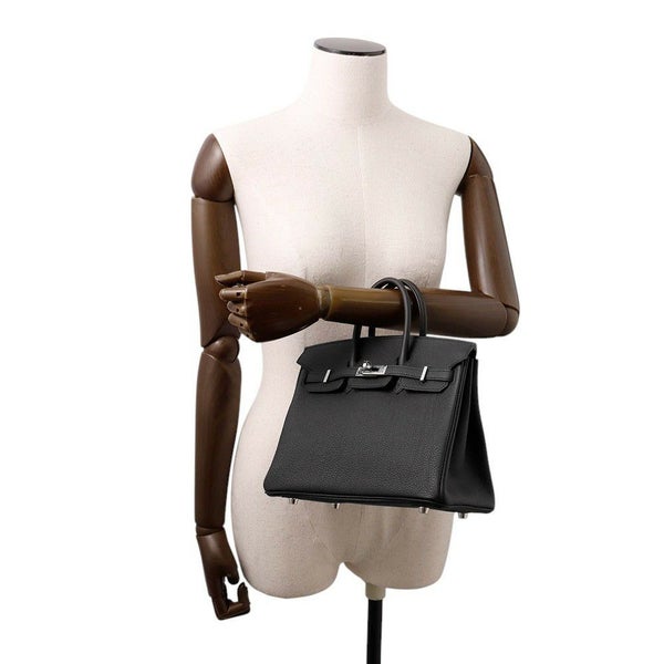 エルメス バーキン25 ブラック/シルバー金具 トゴ K刻印 HERMES Birkin ハンドバッグ 黒