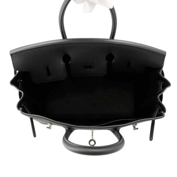 エルメス バーキン25 ブラック/シルバー金具 トゴ K刻印 HERMES Birkin ハンドバッグ 黒