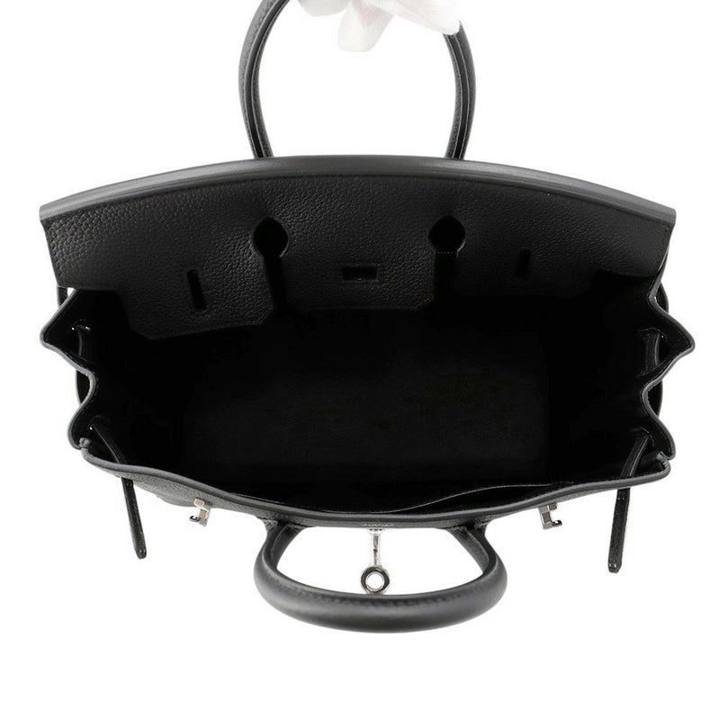 エルメス バーキン25 ブラック/シルバー金具 トゴ K刻印 HERMES Birkin ハンドバッグ 黒