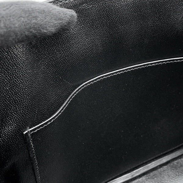 エルメス バーキン25 ブラック/シルバー金具  ニロティカスシャイン □M刻印 HERMES Birkin ハンドバッグ 黒