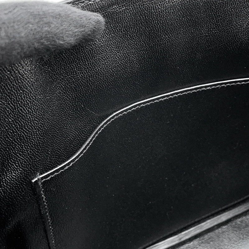 エルメス バーキン25 ブラック/シルバー金具  ニロティカスシャイン □M刻印 HERMES Birkin ハンドバッグ 黒