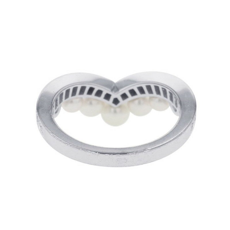 ショーメ リング ジョゼフィーヌ エグレット K18WG ダイヤ27P 計0.40ct/養殖アコヤパール5P リングサイズ50 083292