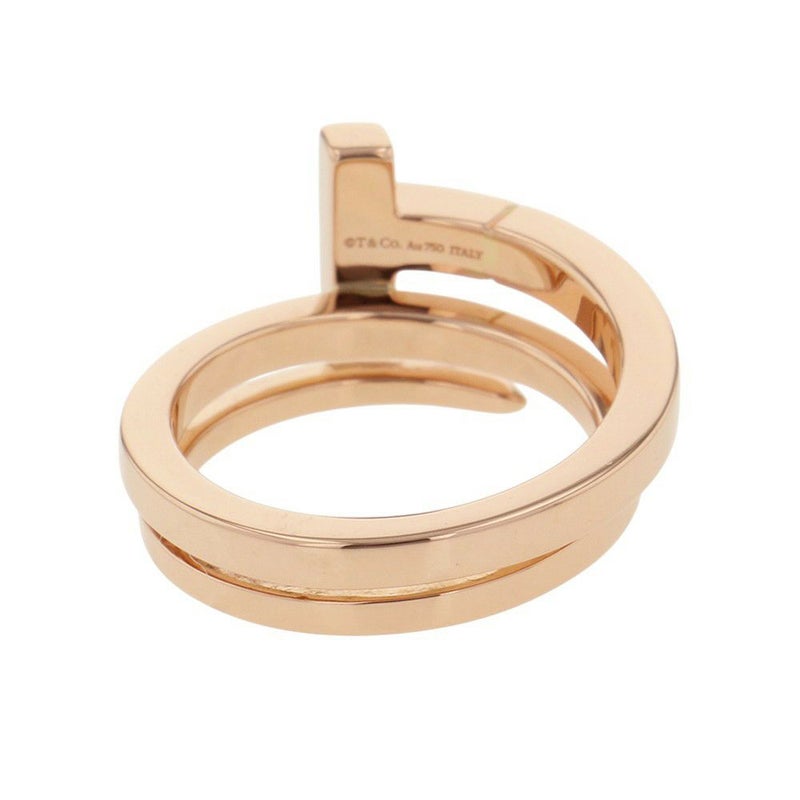 ティファニー リング Tスクエア ラップ リング ダイヤ7P 計0.01ct K18PGピンクゴールド サイズ約11号 Tiffany&Co. 指輪