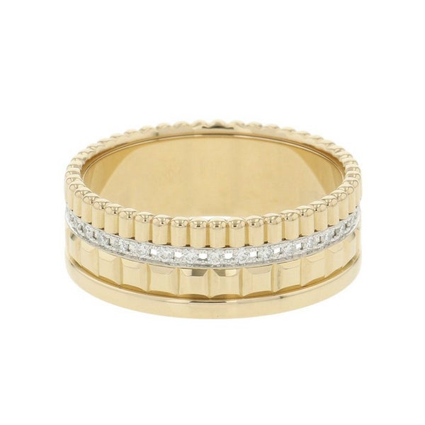 ブシュロン リング キャトル ラディアント ダイヤ スモール ダイヤモンド 33P 計約0.24ct K18YG リングサイズ57 JRG02487