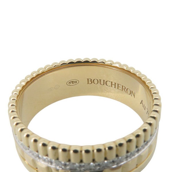 ブシュロン リング キャトル ラディアント ダイヤ スモール ダイヤモンド 33P 計約0.24ct K18YG リングサイズ57 JRG02487