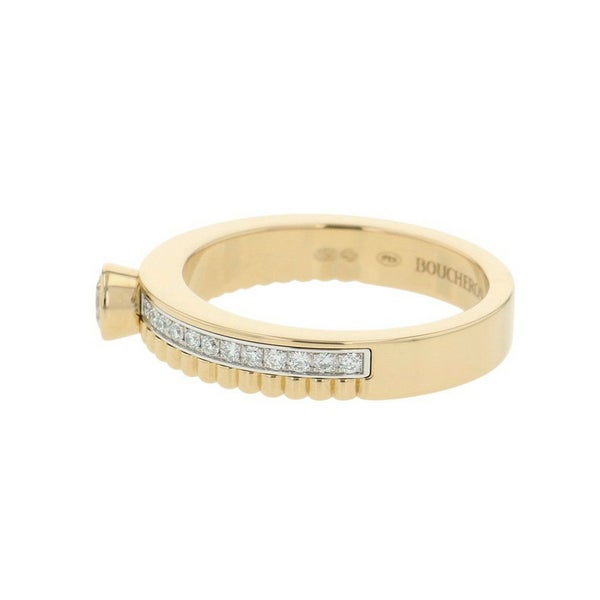 ブシュロン リング キャトル ラディアント ソリテール ダイヤ リング K18YG/K18WG リングサイズ52 JSL00084