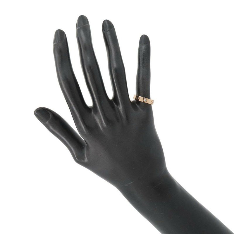 カルティエ リング LOVE リング SM スモールモデル ダイヤモンド 1P 0.02ct K18PG サイズ48 B4050700