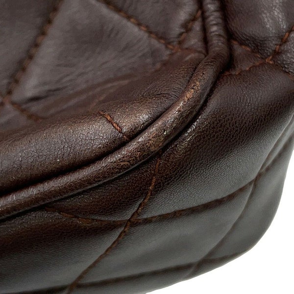 シャネル チェーンショルダーバッグ マトラッセ ココマーク タッセル ラムスキン CHANEL