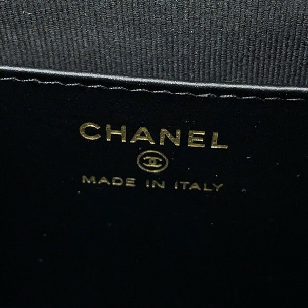 シャネル チェーンショルダーバッグ フェイクパール マトラッセ ココマーク キャビアスキン AP4585 CHANEL 黒