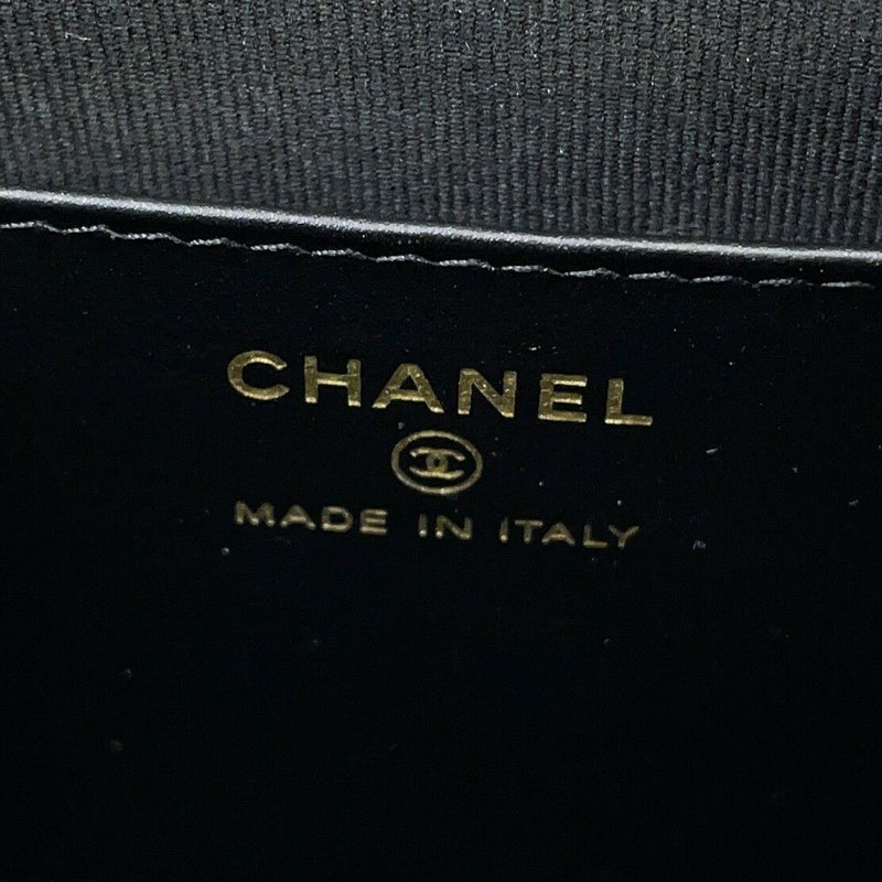 シャネル チェーンショルダーバッグ フェイクパール マトラッセ ココマーク キャビアスキン AP4585 CHANEL 黒