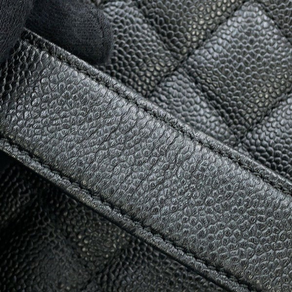 シャネル チェーントートバッグ マトラッセ ココマーク GST キャビアスキン A50995 CHANEL 黒