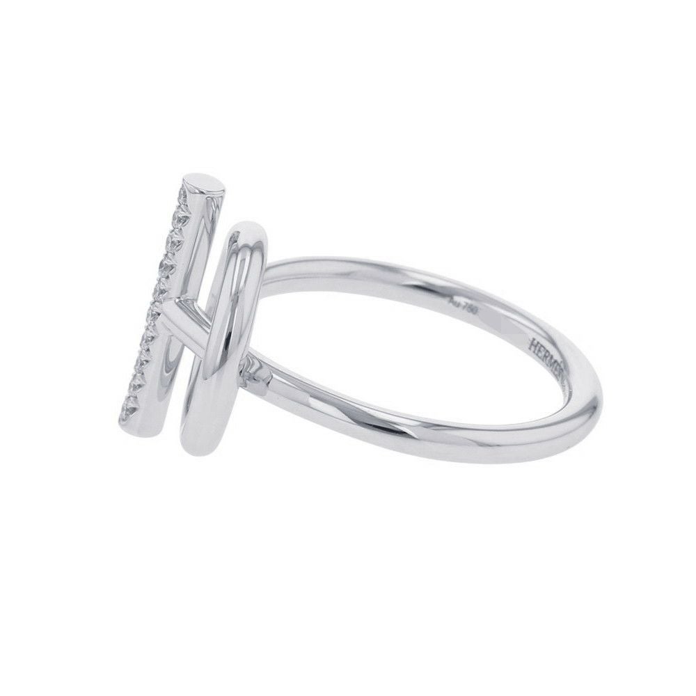 エルメス リング エシャペPM ダイヤモンド 10P 計0.07ct K18WGホワイト