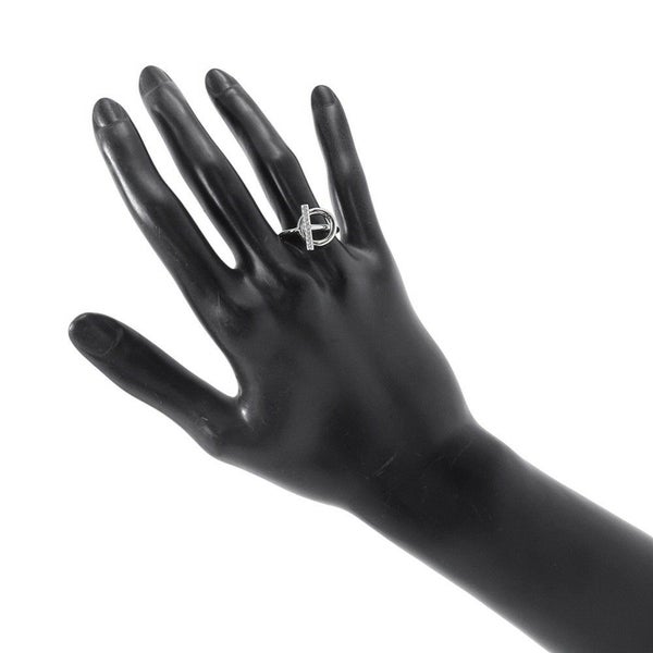 エルメス リング エシャペPM ダイヤモンド 10P 計0.07ct K18WGホワイトゴールド リングサイズ52 HERMES 指輪