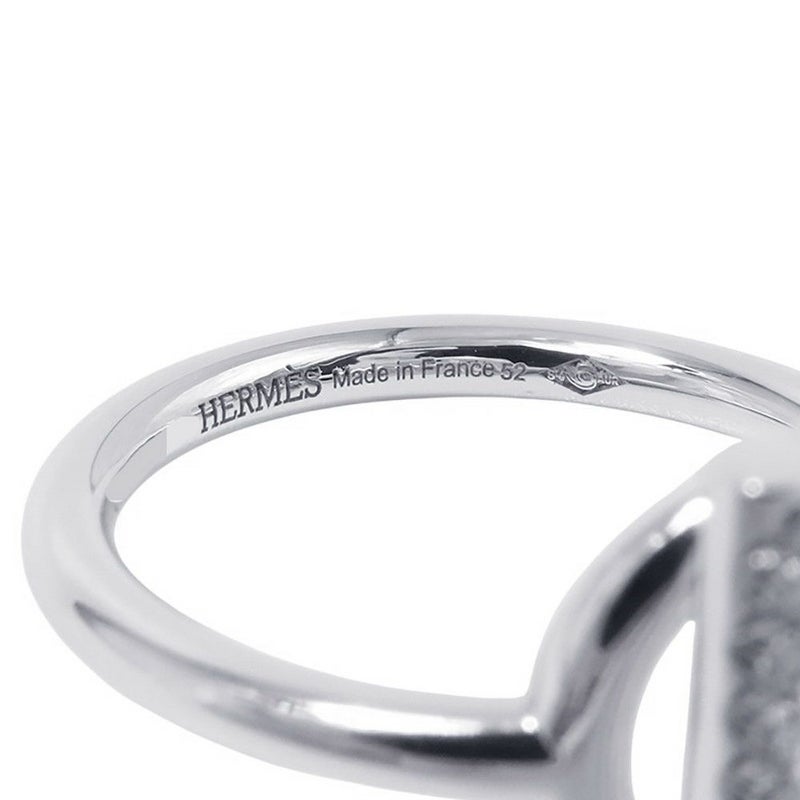 エルメス リング エシャペPM ダイヤモンド 10P 計0.07ct K18WGホワイトゴールド リングサイズ52 HERMES 指輪