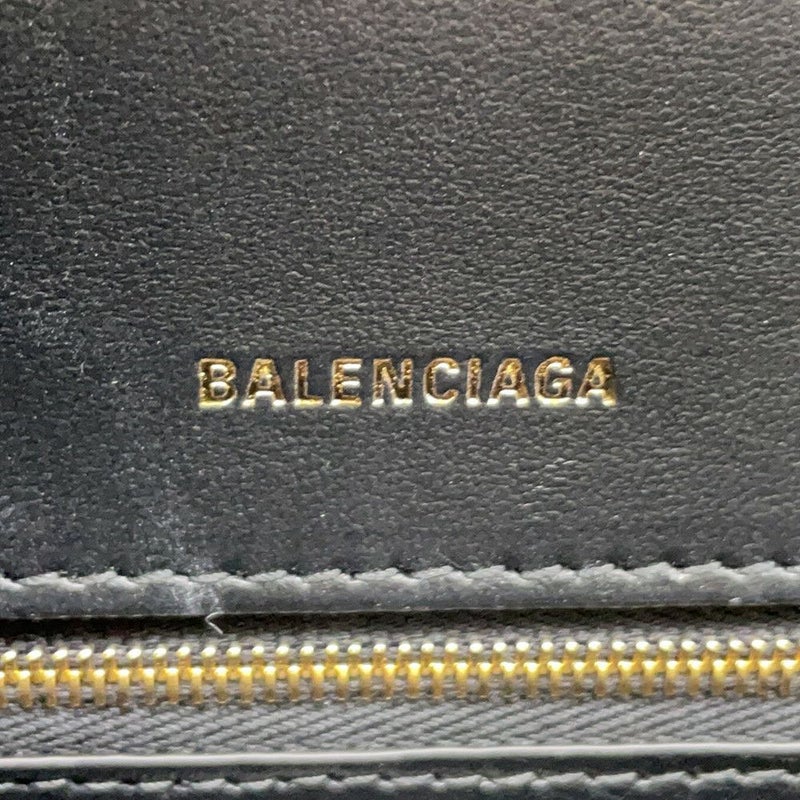 バレンシアガ ハンドバッグ アワーグラス Hourglass スモール レザー 593546 BALENCIAGA  2way 黒