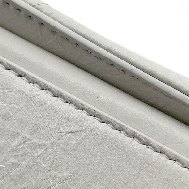 バレンシアガ チェーンショルダーバッグ クラッシュ Crush スモール レザー 716351 BALENCIAGA 白