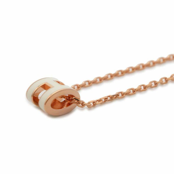 エルメス ネックレス ミニ・ポップアッシュ ホワイト/ピンクゴールド金具 HERMES アクセサリー