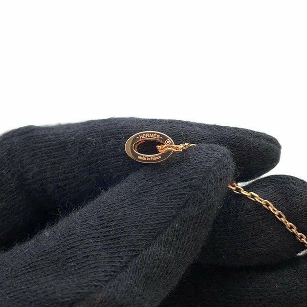エルメス ネックレス ミニ・ポップアッシュ ホワイト/ピンクゴールド金具 HERMES アクセサリー