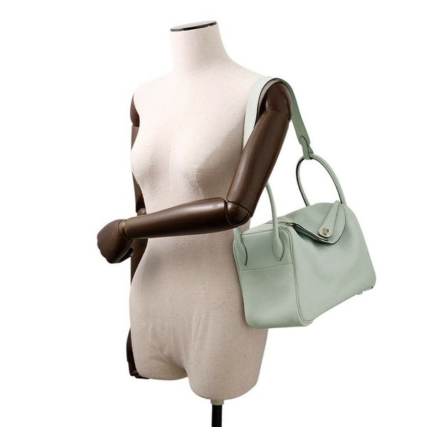 エルメス ハンドバッグ リンディ26 ブルーペール/シルバー金具 トリヨンクレマンス D刻印 2wayショルダー