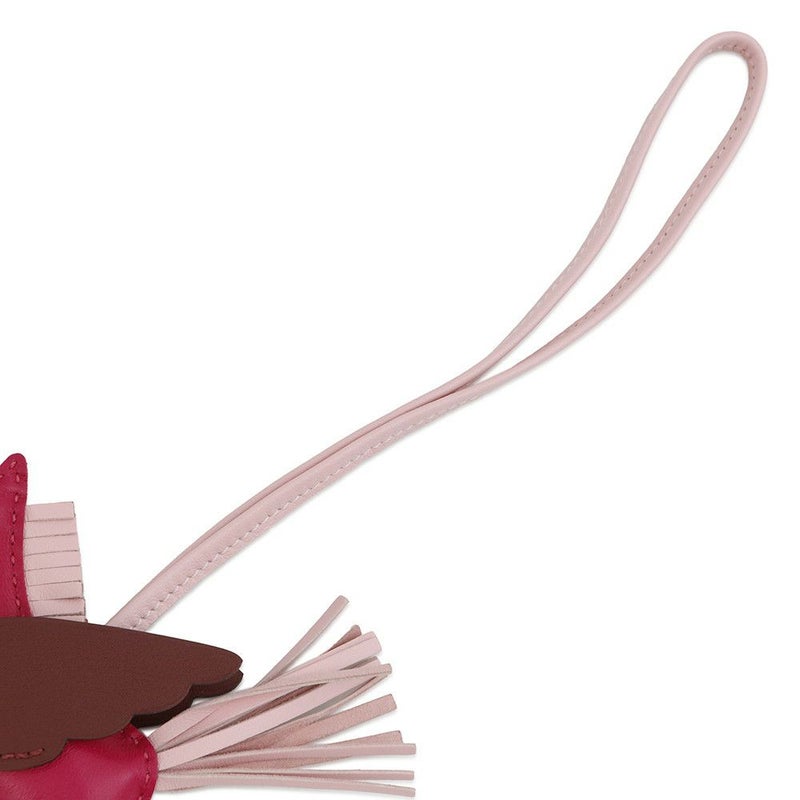 エルメス バッグチャーム ロデオPM ペガサス フランボワーズ/ローズサクラ/ルージュセリエ ラムスキン B刻印