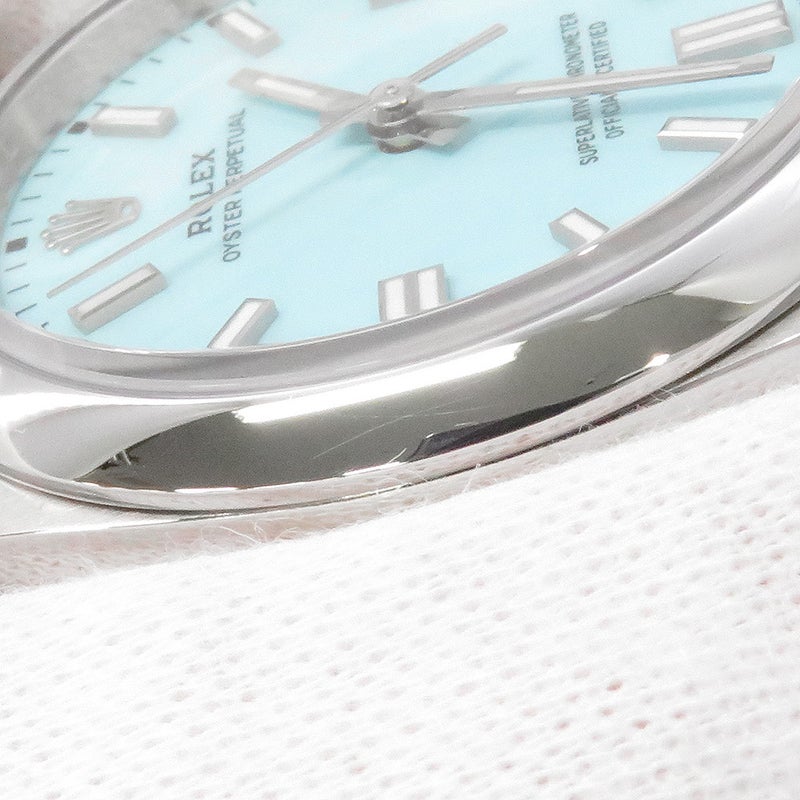 ロレックス オイスターパーペチュアル36 ランダムシリアル ルーレット 126000 ROLEX 腕時計 ターコイズブルー文字盤