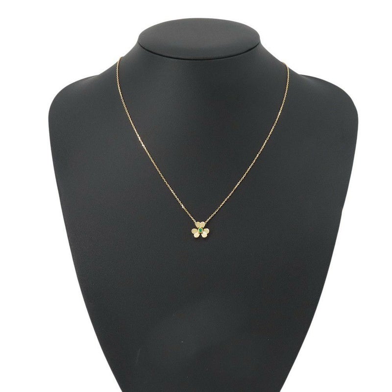 ヴァンクリーフ&アーペル ネックレス フリヴォル ペンダント ミニモデル エメラルド 1P 0.04ct K18YGイエローゴールド VCARP7SB00