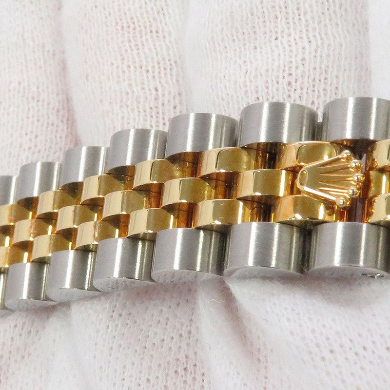 ロレックス デイトジャスト SS/K18YGイエローゴールド 10Pダイヤ M番 179173G シャンパン文字盤 コンピューター