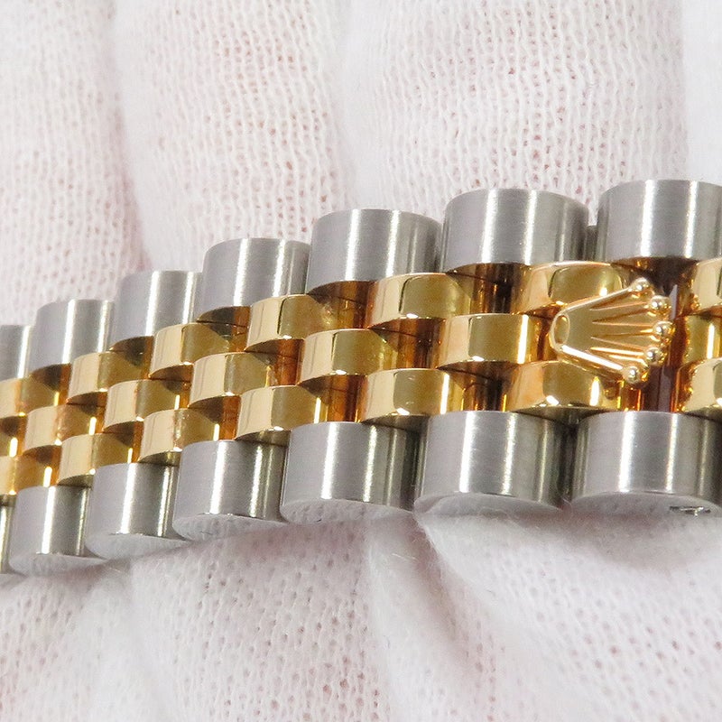 ロレックス デイトジャスト SS/K18YGイエローゴールド 10Pダイヤ M番 179173G シャンパン文字盤 コンピューター