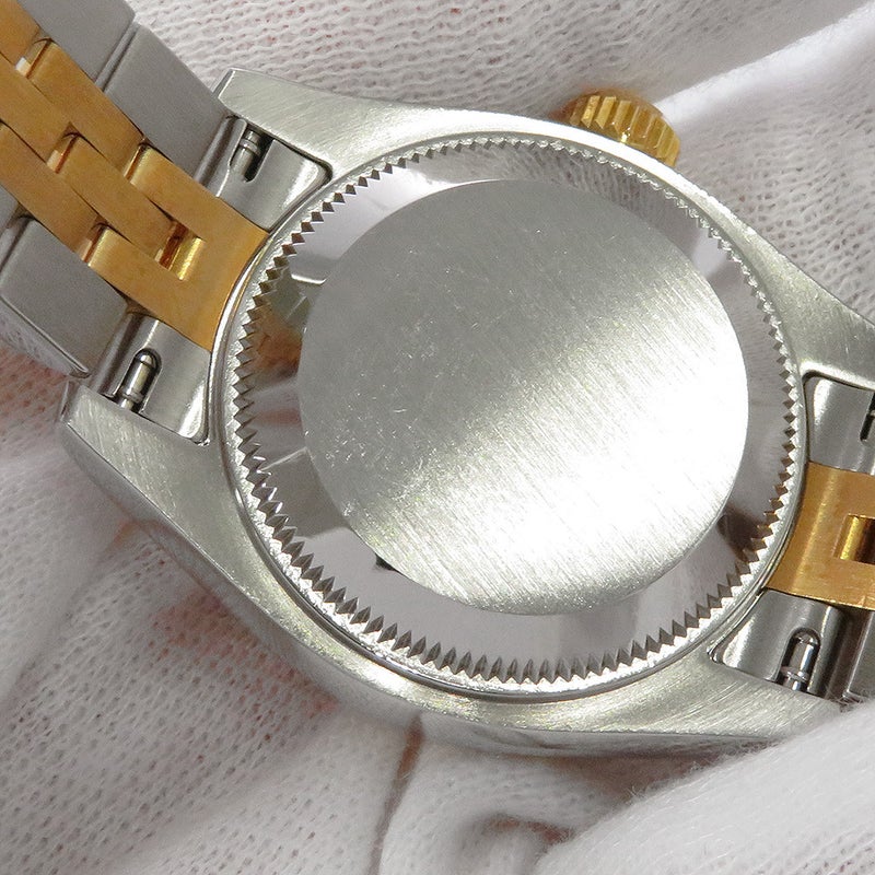 ロレックス デイトジャスト SS/K18YGイエローゴールド 10Pダイヤ M番 179173G シャンパン文字盤 コンピューター