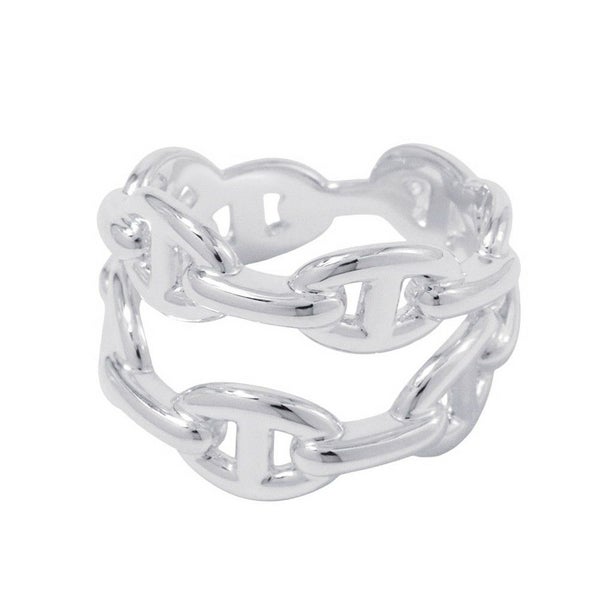 エルメス リング ダブル アンシェネ PM Enchainee SV925シルバー リングサイズ55 HERMES ジュエリー