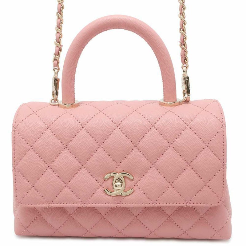 シャネル ハンドバッグ マトラッセ ココマーク ココハンドル キャビアスキン A92990 CHANEL 2wayショルダーバッグ