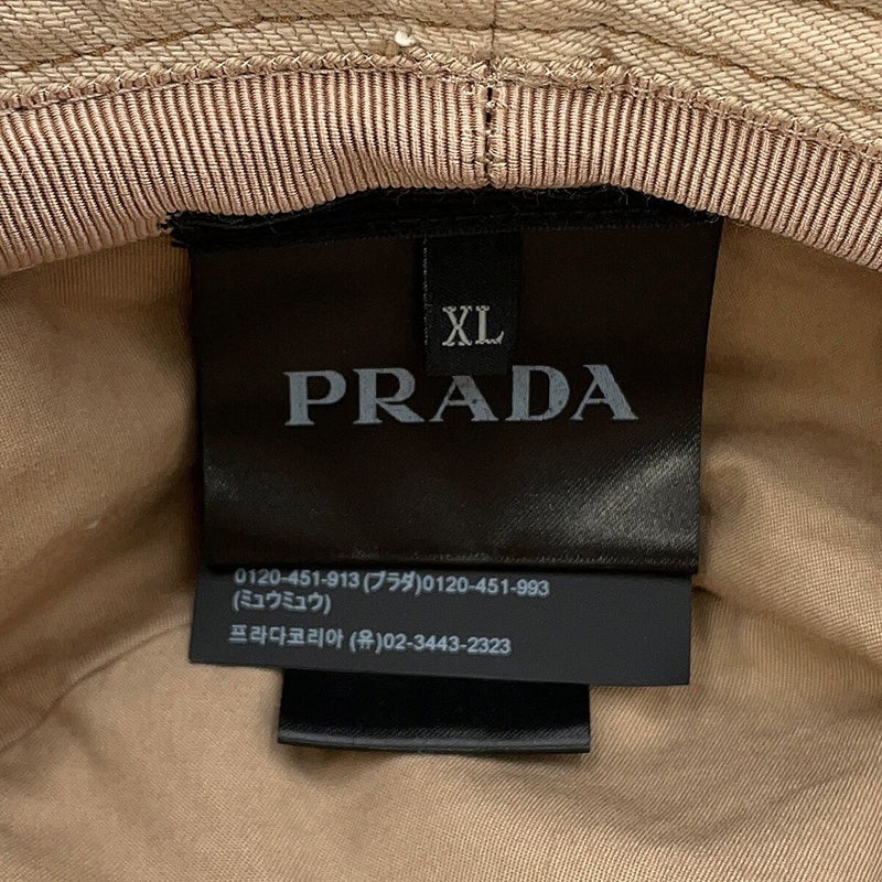 プラダ ハット トライアングルロゴ コットン サイズXL 2HC137 PRADA 帽子