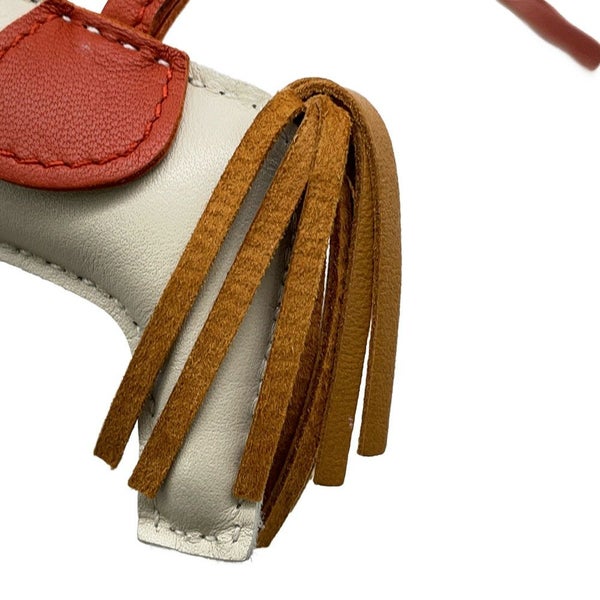 エルメス バッグチャーム ロデオ PM クレ/セサミ/コーネリアン ラムスキン Y刻印