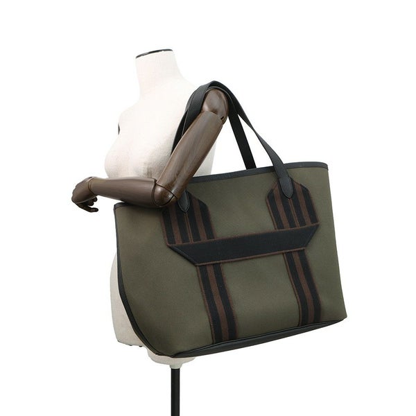 エルメス トートバッグ ピュール サングル ヴェールブロンズ/ブラック/エベンヌ/シルバー金具 トワルミリタリー/トリヨンクレマンス U刻印