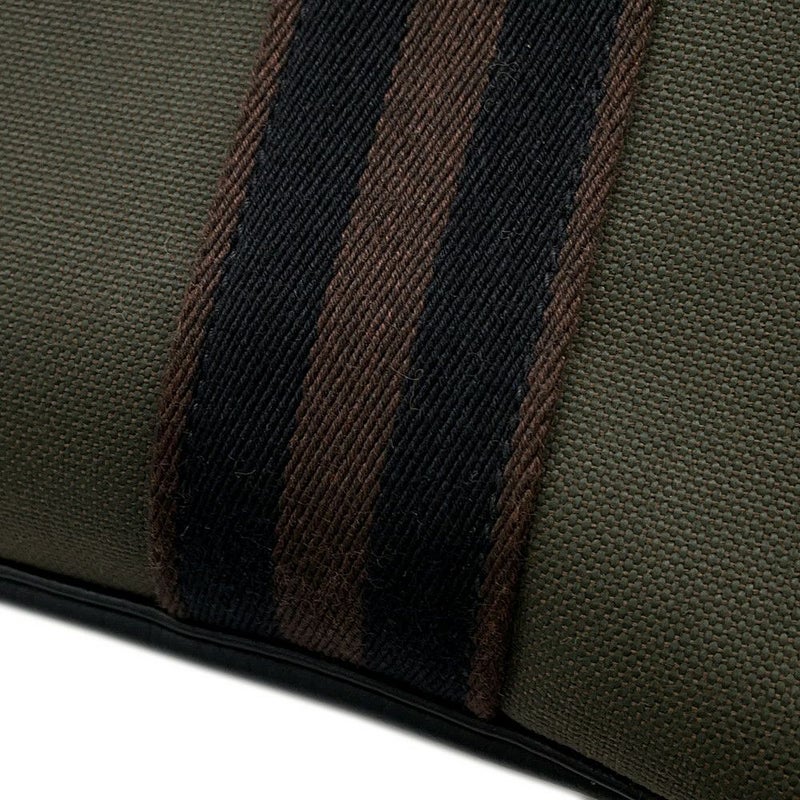 エルメス トートバッグ ピュール サングル ヴェールブロンズ/ブラック/エベンヌ/シルバー金具 トワルミリタリー/トリヨンクレマンス U刻印