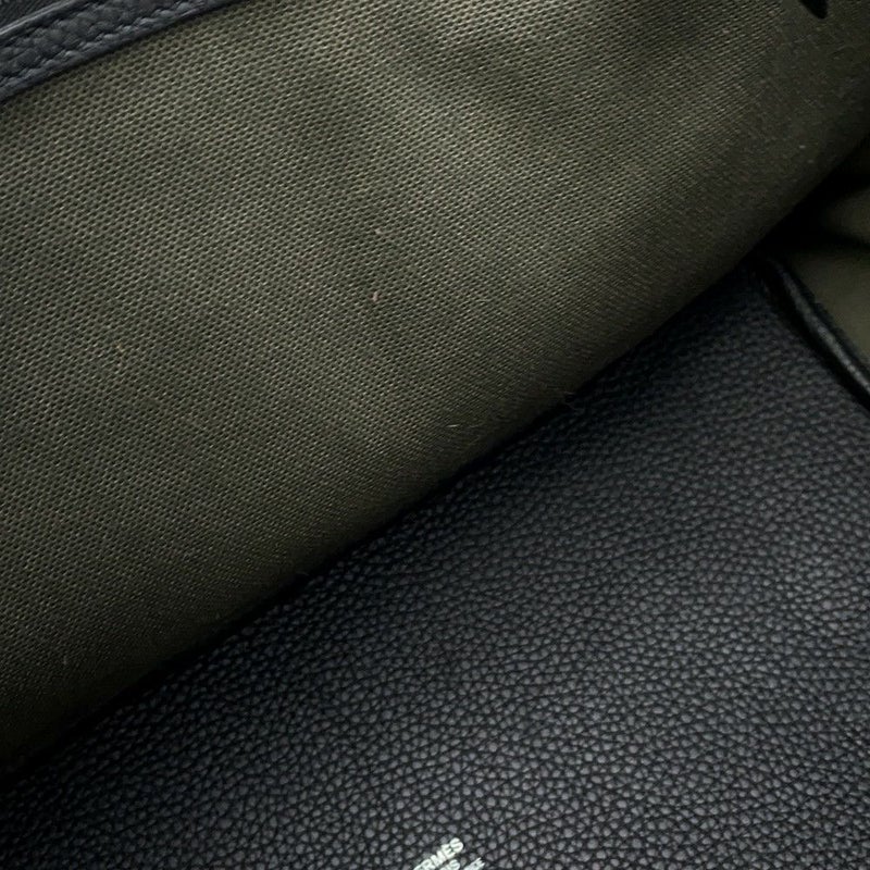 エルメス トートバッグ ピュール サングル ヴェールブロンズ/ブラック/エベンヌ/シルバー金具 トワルミリタリー/トリヨンクレマンス U刻印