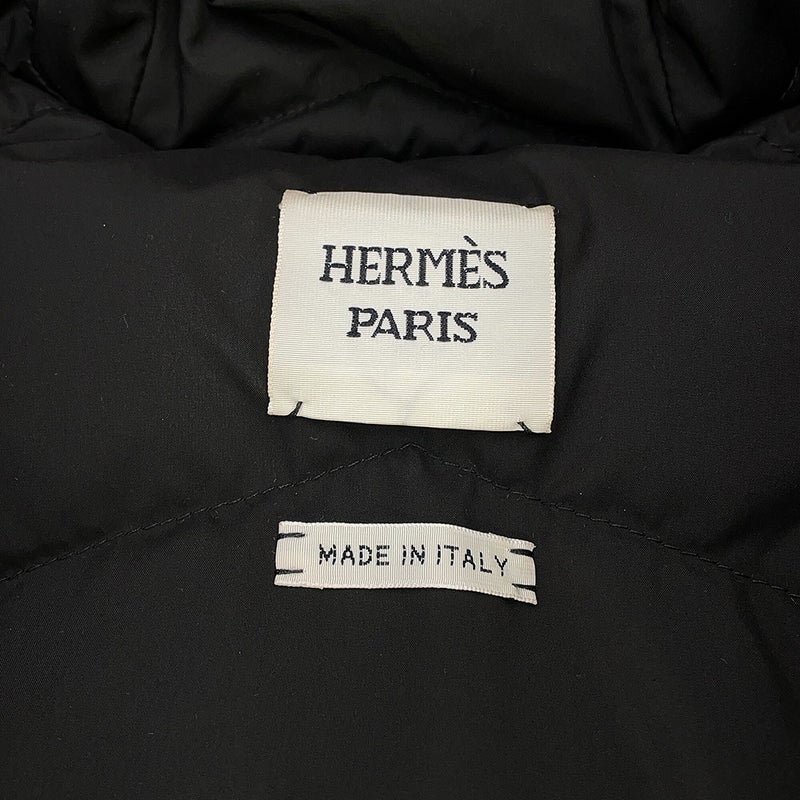 エルメス ダウンベスト セリエ ワッペン ノースリーブダウン レディースサイズ36 HERMES アウター 黒