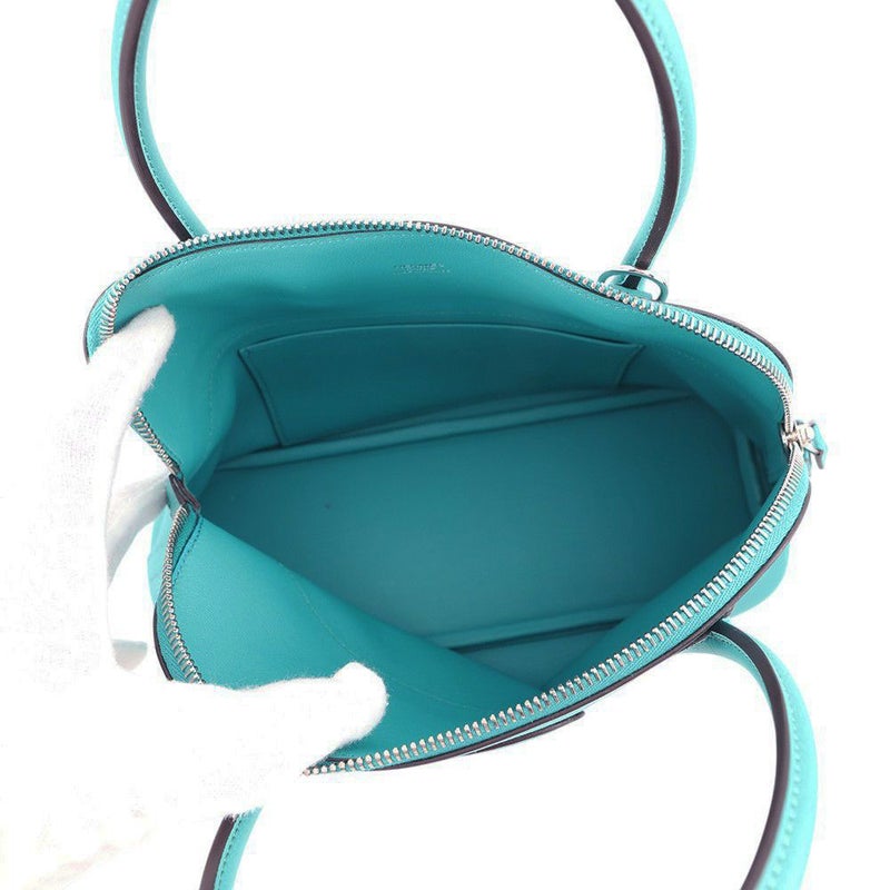 エルメス ハンドバッグ ボリード27 ブルーパオン/シルバー金具 スイフト X刻印 2wayショルダー