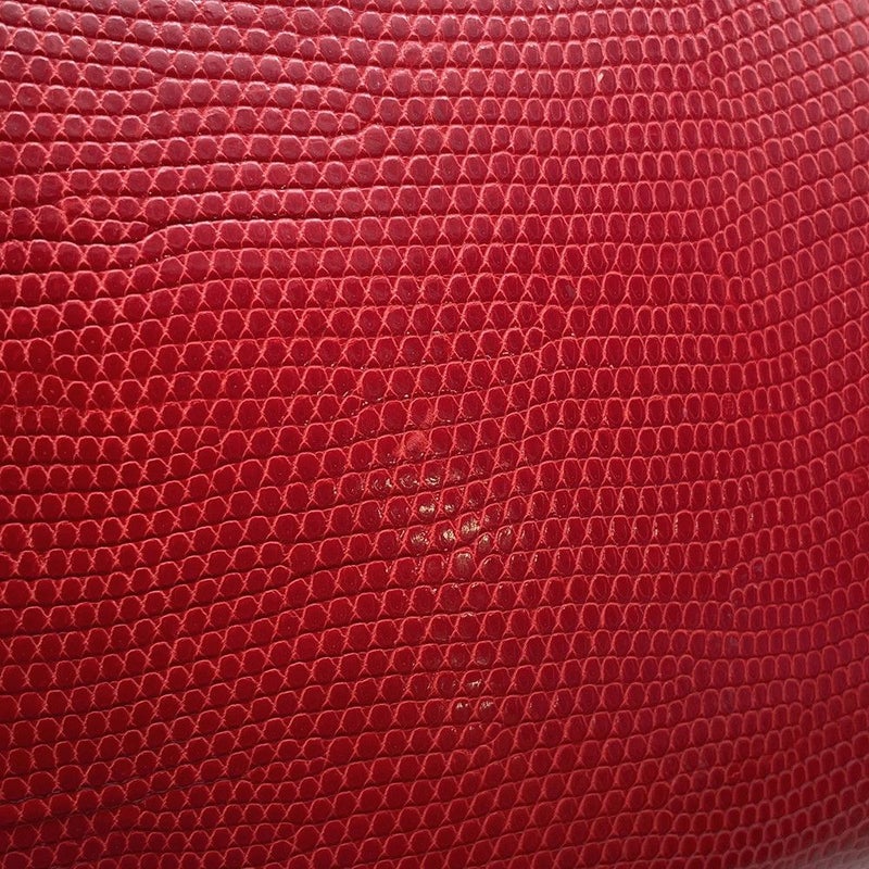 エルメス バーキン25 ルージュモワイヤン/ルテニウム金具 リザード □J刻印 HERMES Birkin ハンドバッグ