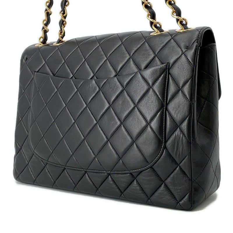 シャネル チェーンショルダーバッグ マトラッセ30 ココマーク ラムスキン A04412 CHANEL デカマト 黒