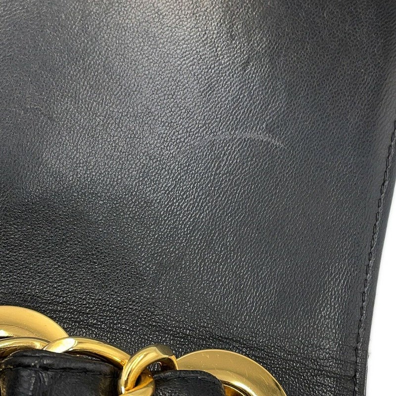 シャネル チェーンショルダーバッグ マトラッセ30 ココマーク ラムスキン A04412 CHANEL デカマト 黒