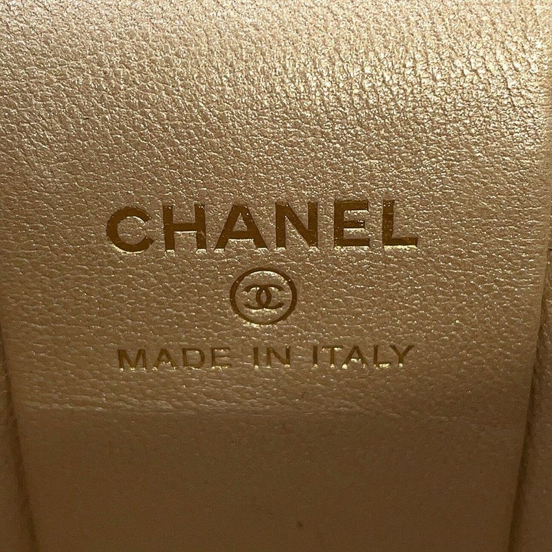 シャネル ハンドバッグ ミニ バニティバッグ マトラッセ ココマーク ラムスキン AP2729 CHANEL 黒