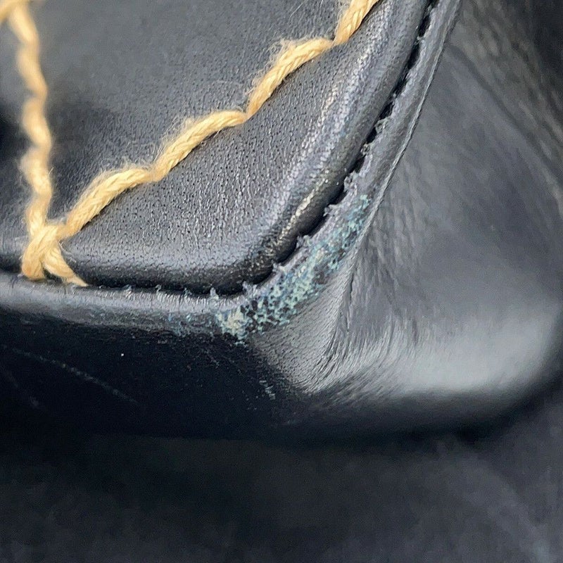 シャネル チェーンショルダーバッグ マトラッセ ココマーク ワイルドステッチ ダブルチェーン ラムスキン CHANEL 黒