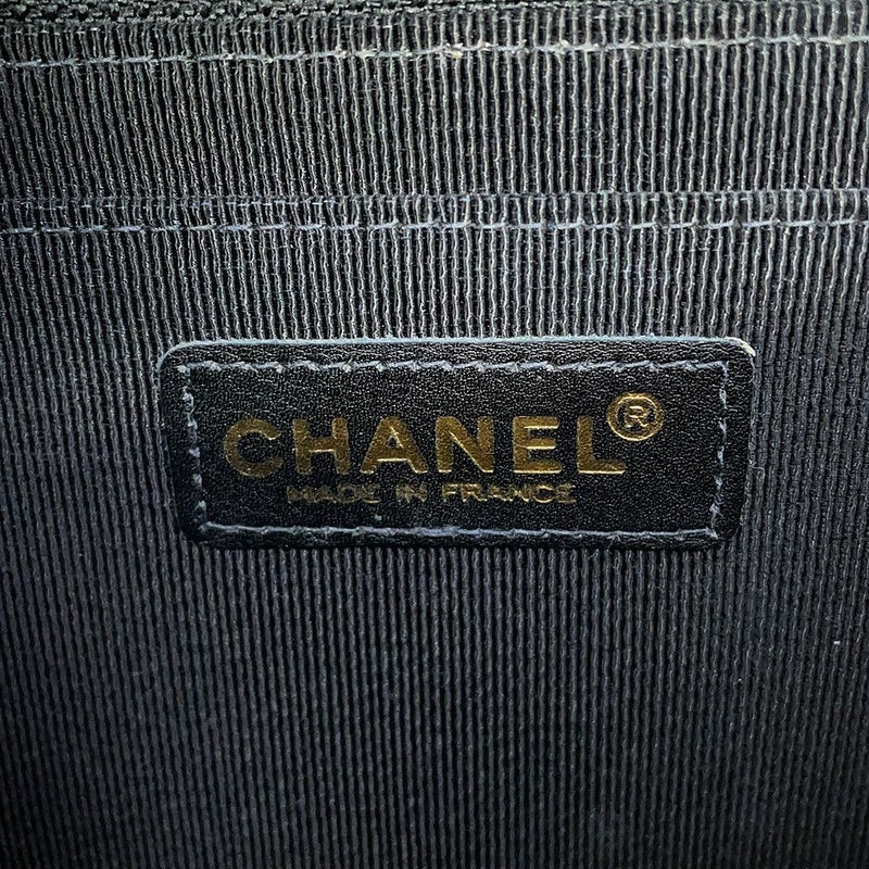 シャネル チェーンショルダーバッグ マトラッセ ココマーク ワイルドステッチ ダブルチェーン ラムスキン CHANEL 黒